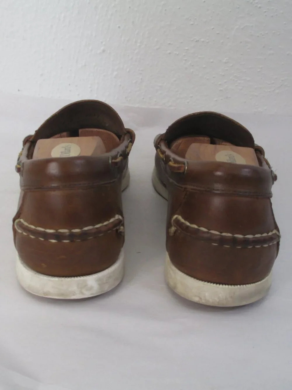 Allen Edmonds Kirkwood Boat Shoes Penny Loafers Brown Leather Slip On Size 9D - Picture 5 of 8